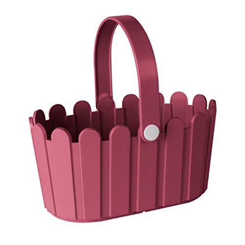 POETIC/EMSA - Pflanzenkörbchen - Pflanzgefäss für den Innen- und Außenbereich - Farbe Pink - L. 28,6 x B.18 x H.14,5 cm - 3,5 Liter - Recyceltes Material von Emsa