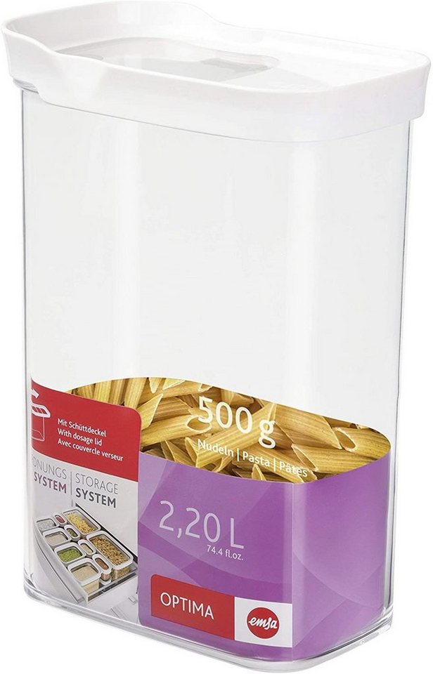 Vorratsdose EMSA OPTIMA Schüttdose Frischhaltedose Vorratsdose, rechteckig, 2,20 L von Emsa