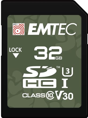 EMTEC SD-Karte für den Außenbereich, 32 GB, UHS-I U3 V30, Klasse 10, SD-Karte, IPX6- und IPX7-Schutz, ideal für 4K-UHD-Videos EMTEC SD-Karte für den Außenbereich, 32 GB, UHS-I U3 V30, Klasse 10, SD-Karte, IPX6- und IPX7-Schutz, ideal für 4K-UHD-Videos von Emtec