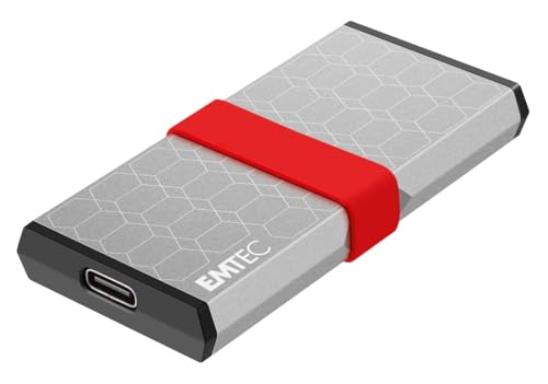 EMTEC - Tragbare SSD X205 Mini – 1 TB – bis zu 1100 MB/s Lesen – USB-C 3.2 Gen2 – Aluminiumgehäuse – kompakt und leicht – hohe Übertragungsgeschwindigkeit EMTEC - Tragbare SSD X205 Mini – 1 TB – bis zu 1100 MB/s Lesen – USB-C 3.2 Gen2 – Aluminiumgehäuse – kompakt und leicht – hohe Übertragungsgeschwindigkeit von Emtec