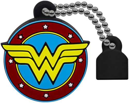 Emtec ECMMD16GDCC03 USB-Stick 2.0 Lizenzserie DC Comics Collection 16 GB Wonder Woman Material weichem Gummi, 16gb/Wonderwoman, NA von Emtec