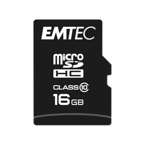 Emtec ECMSDM16GHC10 Micro SDHC Class 10 UHS-I U1 Speicherkarte microSDHC von Emtec