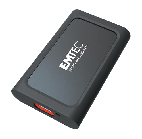 Emtec ECSSD2TX210 Externe SSD X210 Elite 2TB USB-C 3.2 – 3D NAND Flash Technologie – USB-C 3.2 Gen2 auf USB-A Kabel und Schutzhülle aus Silikon im Lieferumfang enthalten Emtec ECSSD2TX210 Externe SSD X210 Elite 2TB USB-C 3.2 – 3D NAND Flash Technologie – USB-C 3.2 Gen2 auf USB-A Kabel und Schutzhülle aus Silikon im Lieferumfang enthalten von Emtec