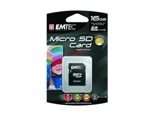 Emtec EKMSDM16GB60XHC Micro SDHC Class 4 Speicherkarte microSDHC von Emtec