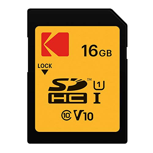 Emtec SDHC 16 GB Class10 U1 16 GB SDHC UHS-I Class 10 Memory Card – Memory Cards (SDHC, Black, UHS-I, Class 10, Blister) von KODAK