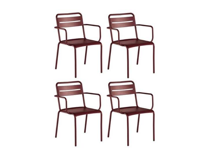 Emu Star Stapelstuhl 4er-Set - Stahl rot von Emu
