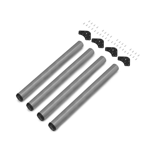 Emuca - Regulierbare Tischbeine Ø60x830mm, 4er Set aus Stahl, regulierbare Höhe 830-850mm, Silbergrau Emuca - Regulierbare Tischbeine Ø60x830mm, 4er Set aus Stahl, regulierbare Höhe 830-850mm, Silbergrau von Emuca