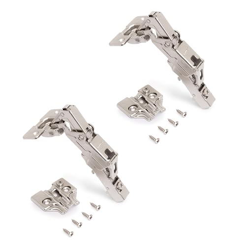 Emuca 1014907 Pack aus 2 Topfscharnieren Ø35mm 165° mit sanftem Verschluss für sich überlappende Türen und Zusätze zum Festschrauben mit Verbindergehäuse Emuca 1014907 Pack aus 2 Topfscharnieren Ø35mm 165° mit sanftem Verschluss für sich überlappende Türen und Zusätze zum Festschrauben mit Verbindergehäuse von Emuca