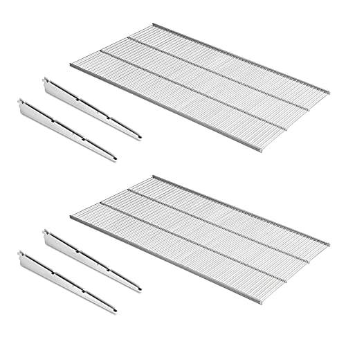 Emuca - 2 Abstellregale und Jagmet-Träger, Weiß, Stahl von Emuca