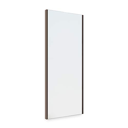 Emuca - Ausziehbarer Spiegel für den Schrankinnenraum, Verstellbarer Innenmöbelspiegel, 340 x 1000 mm, Moka Farbe. von Emuca