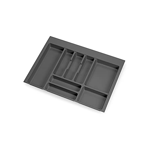 Emuca - Besteckfach für Küchenschublade Vertex/Concept 500, Modul 700 mm, Spanplatte 16mm, Kunststoff, Anthrazitgrau Emuca - Besteckfach für Küchenschublade Vertex/Concept 500, Modul 700 mm, Spanplatte 16mm, Kunststoff, Anthrazitgrau von Emuca