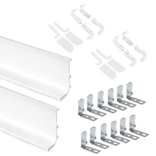 Emuca - Gola-Aufsatzprofilsatz für Küchenmöbel, Weiß, Aluminium von Emuca
