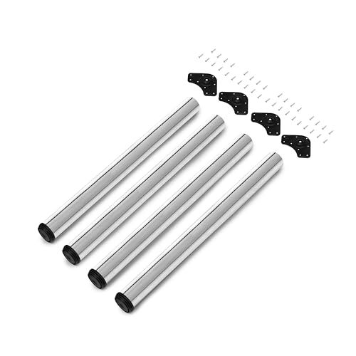 Emuca Verstellbare Tischbeine im 4er-Set, grau, 2034211 von Emuca