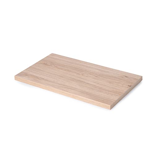 Emuca - Tischplatten für Küche, Esstisch oder Schreibtisch, Rechteckige Tischplatte 900x500mm, Eichennachbildung, Holz von Emuca