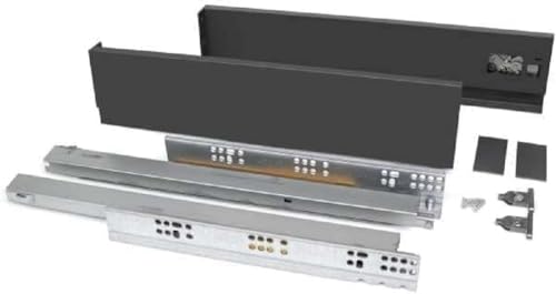 Emuca - Vertex Schublade 40 kg Höhe 178 mm, Tiefe:350mm, Grau metallic, Stahl, 1 St. von Emuca