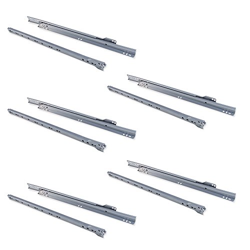 Emuca 3007825 Schubladenführungen mit Rollen und Teilauszug, aluminium lackiert, 400 mm, 5 Stück Emuca 3007825 Schubladenführungen mit Rollen und Teilauszug, aluminium lackiert, 400 mm, 5 Stück von Emuca