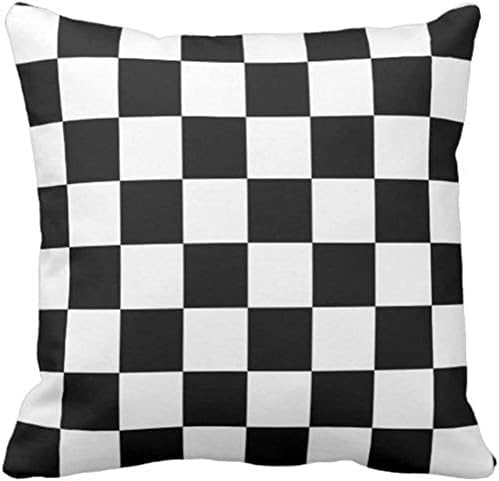 Emvency Kissenbezug "Race Classic Checkered I Bleed Racing", dekorativer Kissenbezug, Heimdekoration, quadratisch, 45,7 x 45,7 cm, Schwarz von Emvency