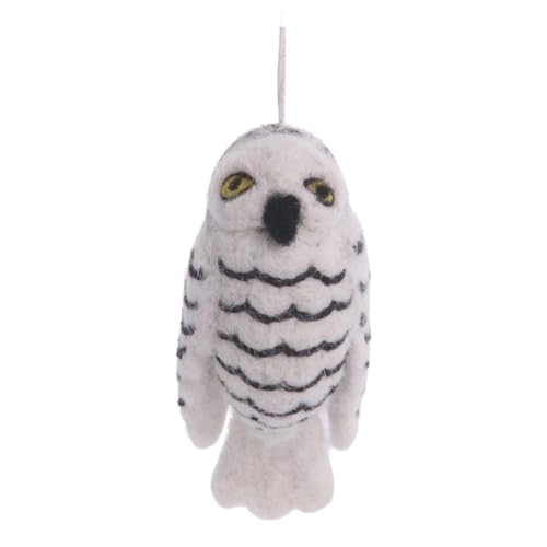 En Gry & SIF - 16133 - Baumanhänger, Schneeeule, Filz, 9cm x 3,5cm x 4cm, Handarbeit von Én Gry & Sif