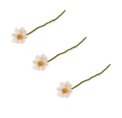 Gry & SIF künstliche Blume, künstliche Margeriten, Anemone aus Filz, Oster-deko, Deko-Element für Wohnzimmer, Ostergesteck, Handmade, Fairtrade | 3X weiße Margeriten, 30 cm Gry & SIF künstliche Blume, künstliche Margeriten, Anemone aus Filz, Oster-deko, Deko-Element für Wohnzimmer, Ostergesteck, Handmade, Fairtrade | 3X weiße Margeriten, 30 cm von Gry & Sif