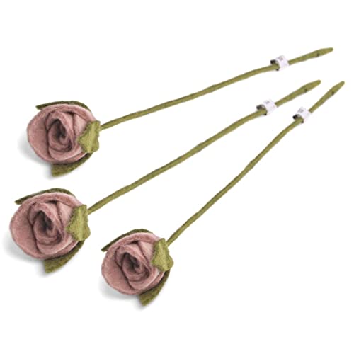 Én Gry & Sif Kunst-Rosen im Scandi-Stil, ewig haltbare Rose, aus Natur-Filz, Hand-Made, fair-Trade I 3X Deko Rose rosé Én Gry & Sif Kunst-Rosen im Scandi-Stil, ewig haltbare Rose, aus Natur-Filz, Hand-Made, fair-Trade I 3X Deko Rose rosé von Gry & Sif