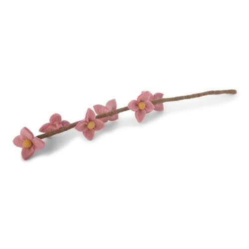 Én Gry & Sif handgefilzte Filzblumen einzelne Orchideen/Blütenzweige - Blumen aus Filz - Fair Trade handgemacht (Orchidee (apricot)) von Én Gry & Sif