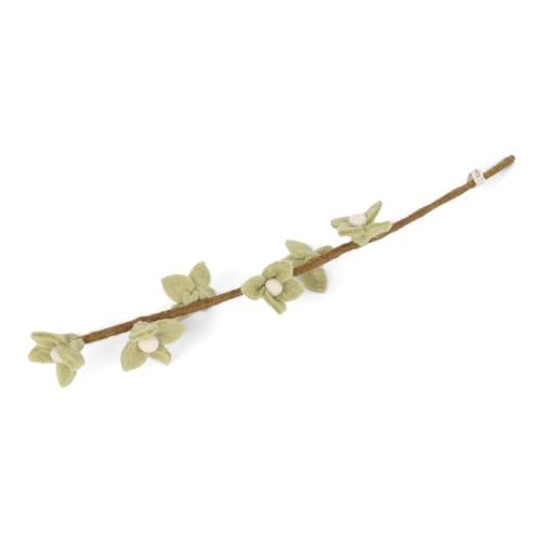 Én Gry & Sif handgefilzte Filzblumen einzelne Orchideen/Blütenzweige - Blumen aus Filz - Fair Trade handgemacht (Orchidee (salbeigrün)) von Én Gry & Sif