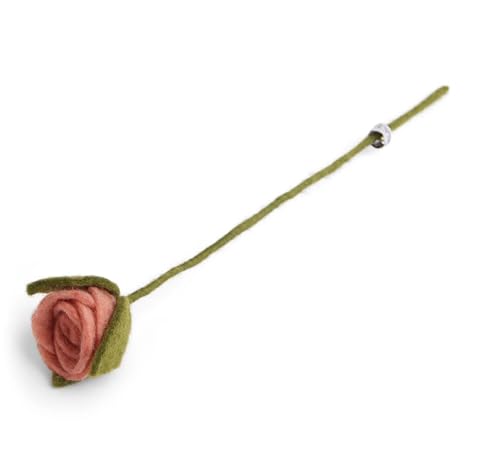 Én Gry & Sif handgefilzte Rosen - aus Filz (je Stück) - Filzrose - Filzblumen - handgemacht - Fair Trade (apricot (1 Stück)) von Én Gry & Sif