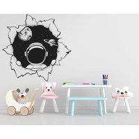 Astronaut Wandtattooben, Astronautenzimmer Deko, Weltraum Aufkleber Für Kinderzimmer, Playroom Vinyl Aufkleber, Space Wall Art Decor 1046Es von EnSuArtDecals