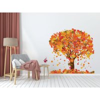 Baumblatt Herbst Wandkunst Dekor, Baum Wand Wandaufkleber, Blatt, Kunst Home Dekor Familie Zweige Vinyl Wandkunst 1117Es von EnSuArtDecals