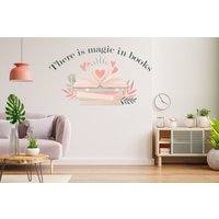 Bücher Vinyl Wanddeko, Zitate, Bibliothek Wandtatz, Bildung Aufkleber, Kinderzimmer, Lesezimmer, Schule, Kindergeschenke 1341Es von EnSuArtDecals