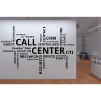 Call Center Telemarketing Vinyl Wandsticker, Wandaufkleber Aufkleber Kundenservice Wandsticker Für Büro 1357Es von EnSuArtDecals