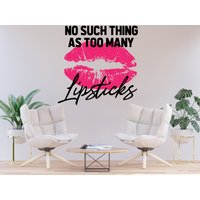 Fashion Wall Art Dekor, Weibliche Lippen Wandbild, Nail Beauty Studio Lip Kit Makeup Frauen Kunst Vinyl Aufkleber Spruch Decals 1262Es von EnSuArtDecals