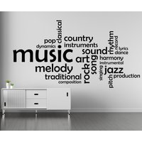 Musik Wanddeko, Zitate Worte Wandsticker, Musiker Wohnkultur, Geschenke Wandbild 1193Es von EnSuArtDecals