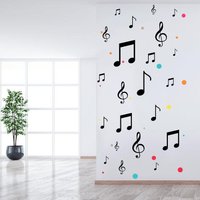 Musik Wandtattoa, Wandtatto, Musiknoten Wanddeko, Geschenk Für Musik, Kinderzimmer Dekor, Wanddeko 1325Es von EnSuArtDecals