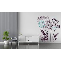 Pusteblumen Wandsticker, Wandaufkleber, Löwenzahn Seed Vinyl Aufkleber, Blumenaufkleber Wanddeko 1034Es von EnSuArtDecals