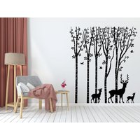 Tannenbaum Wandtatz, Hirsch Waldbaum Wandtatze, Natur Wandtatze Wald Kinder Aufkleber 1118Es von EnSuArtDecals