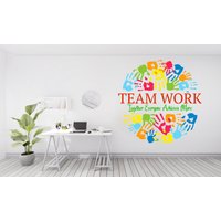 Teamwork Büro Wandtattoo, Motivation Erfolg Idee Business Wandtattoo Vinyl Aufkleber 997Es von EnSuArtDecals