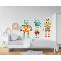 Wandaufkleber Roboter, Wandtatto Wandtattooben Für Kinder, Kinderzimmer Wandaufkleber, Wandsticker 1058Es von EnSuArtDecals