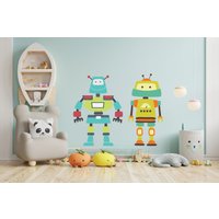 Wandtattoo Roboter, Kinderzimmer Wandtattoo, Kinderzimmer, 1059Es von EnSuArtDecals