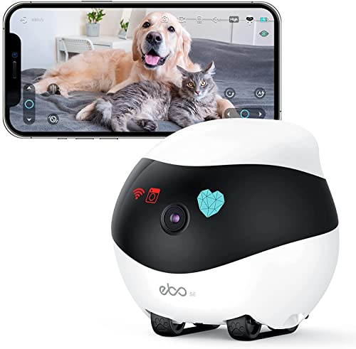 Enabot EBO SE Heimtierkameras mit EBO App,1080P WLAN Mobiler Überwachungskamera Innen mit Nachtsicht,kabellose Haustierkamera mit Auto-Cruise,Selbstaufladung, Bewegungserkennung, 2 Wege Audio von Enabot EBO