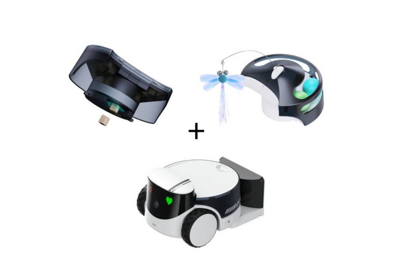 Enabot Überwachungskamera ROLA PetPal: Haustierbegleiter kabellos & interaktiv mit App‑Steuerung (Innenbereich, 3-tlg) von Enabot