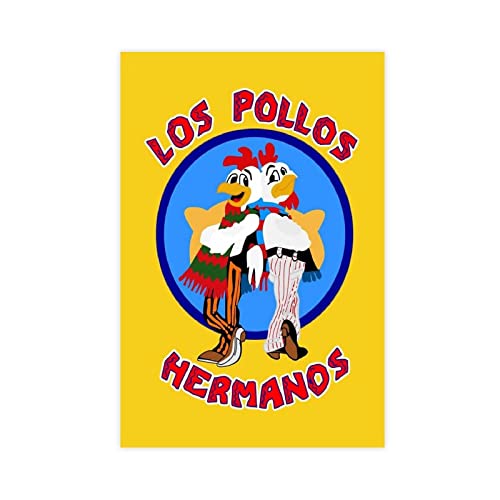 Enartly Bild Auf Leinwand Los Pollos Hermanos Logo da Breaking Bad Sports Poster Canvas Wall Art Room Pictures for Bedroom Gifts Decor 50x70cm Senza Cornice von Enartly