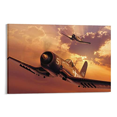 Enartly Bild Auf Leinwand Vought F4U Corsair Art Poster moderno per la decorazione della parete dell'ufficio della stanza domestica 50 * 70cm Senza Cornice von Enartly