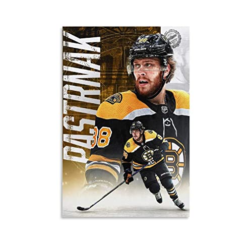 Enartly Foto Auf Leinwand David Pastrnak Poster, Hockeybild, 3, Wanddekoration, Gemälde, Druck für Büros, Schlafzimmer, Zuhause 30x50cm Kein Rahmen von Enartly