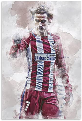 Enartly Foto Auf Leinwand Fußballer Antoine Griezmann Poster und Wandkunstdrucke Moderne Wohnkultur für Familienschlafzimmer 50x70cm Kein Rahmen von Enartly