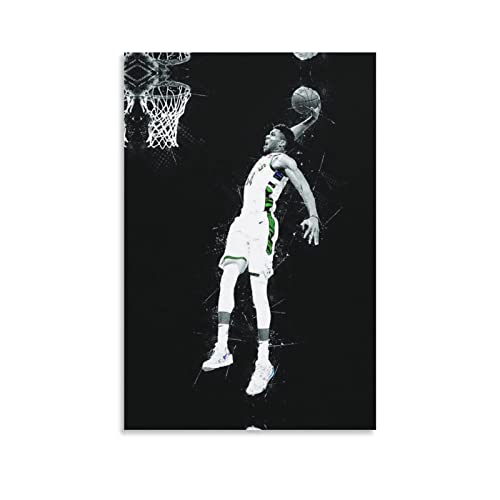 Enartly Foto Auf Leinwand Giannis Antetokounmpo Decorative Canvas Wall Art Living Room Posters Bedroom 40x60cm Senza Cornice von Enartly