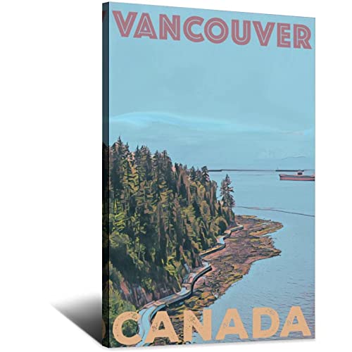 Enartly Foto Auf Leinwand Kanada Vancouver Poster Home Einrichtung Dekoratives Wohnzimmer Schlafzimmer 30x50cm Kein Rahmen von Enartly