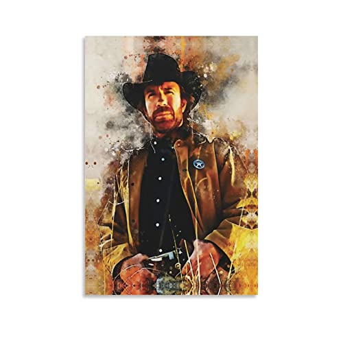 Enartly Kunstdruck Poster Chuck Norris Poster Leinwand Wandkunst Bilder für Schlafzimmer Wandkunst Geschenke Dekor 30x50cm Kein Rahmen von Enartly