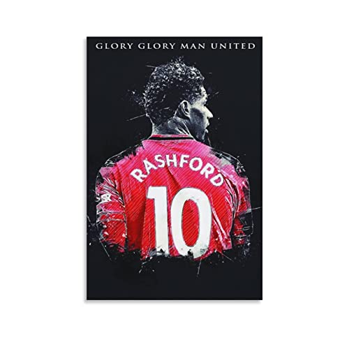 Enartly Kunstdruck Poster Marcus Rashford Drucken Bilderbilder für Wohnzimmer Schlafzimmer Dekoration 30x50cm Kein Rahmen von Enartly