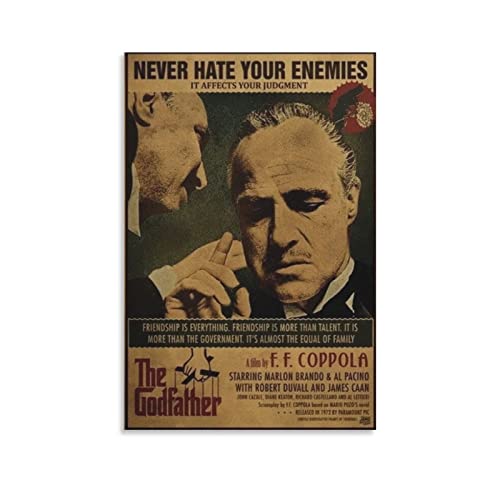 Enartly Kunstwerk Malerei Leinwanddrucke Marlon Brando Poster Canvas Wall Art Room Pictures for Bedroom Gifts Decor 30 * 50cm Senza Cornice von Enartly